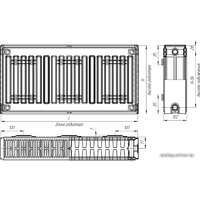 Стальной панельный радиатор Лидея ЛК 33-504 тип 33 500x400