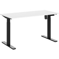 Стол для работы стоя WellDesk WDЕ Evolution 1395x800х18 (черный/белый)