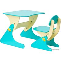 Детский стол Столики Детям Буслик Б-ББ (бежевый/бирюзовый)