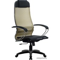 Офисное кресло Metta SU-1-BK Комплект 4, Pl тр/сечен (пластиковые ролики, золотой)