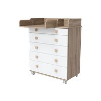 Детский комод Incanto Мишка с органайзером 800/5 PK-0060/01 (белый/дуб)