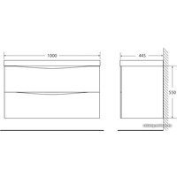  BelBagno Тумба под умывальник Marino-1000-2C-SO-WO-P (rovere bianco)