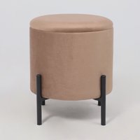 Пуфик AksHome Boot (серо-бежевый велюр MY 180G-13/черный)
