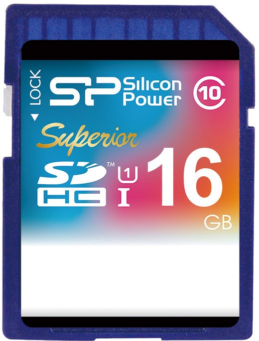 

Карта памяти Silicon-Power SDHC Superior UHS-1 (Class 10) 16 GB (SP016GBSDHCU1V10)