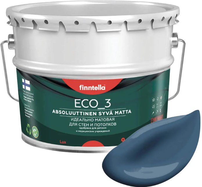 

Краска Finntella Eco 3 Wash and Clean Bondii F-08-1-9-LG251 9 л (лазурно-серый)