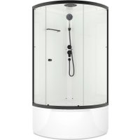 Душевая кабина Domani-Spa Simple 99 High Black DS01Sm99HWCl00.Gt-V1.2-Black (белый/прозрачное стекло) в Орше