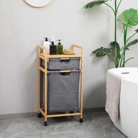 Корзина AksHome Lavender (бамбук/серый)