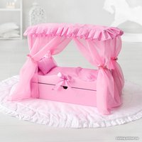 Кроватка для кукол Leader Toys Diamond Princes c царским балдахином 72219 (розовый)