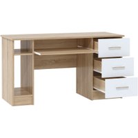 Стол Памир ПКС-4 (дуб сонома/белый глянец)