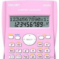 Инженерный калькулятор Deli D82MS (розовый)