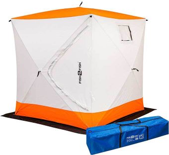 Палатка для зимней рыбалки Fish2Fish Куб 1.6м (белый/оранжевый)