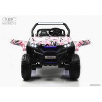 Электромобиль RiverToys T777TT 4WD (розовый камуфляж)