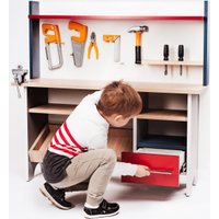 Верстак-стол игрушечный UC Mebel Мастерская (красный/синий)