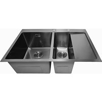 Кухонная мойка Stellar Decor S7850NB-2L-D (нано черный)