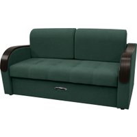 Диван Сириус Лидер-1 НПБ 185x110 (Eva 19 велюр темно-зеленый)