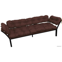 Садовый диван M-Group Дачный с подлокотниками 12170605 (коричневая подушка) в Бресте
