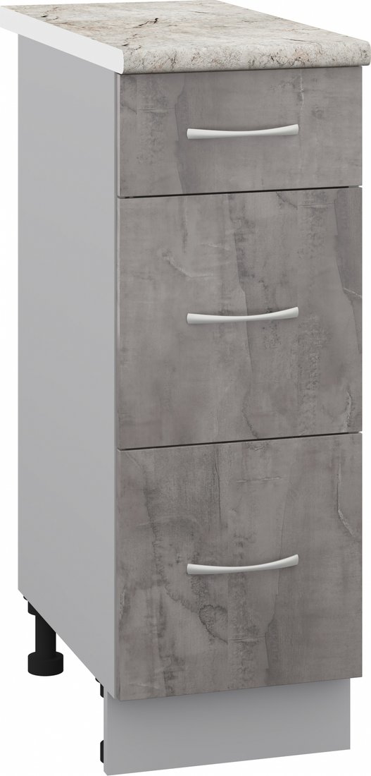 

Шкаф напольный Кортекс-мебель Корнелия Лира НШ30р3ш (оникс/марсель)