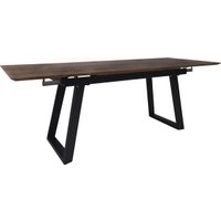 Кухонный стол ОКА Сангай 136-196x80x80 (дуб галифакс/черный)