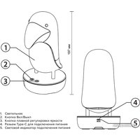 Настольная лампа JAZZway Тукан JS5-TOCO-BK (черный)
