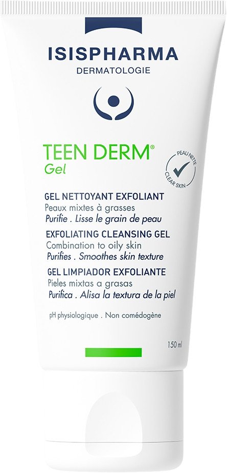 ISISPHARMA Teen Derm Gel Гель очищающий отшелушивающий для комбинированной и жирной кожи 150 мл