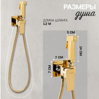 Гигиенический душ Hansberge H3077 (золото глянец)