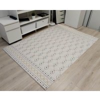 Ковер для жилой комнаты Radjab Carpet Сканди Сизаль Прямоугольник 10706A 12247RK (1.4x2, Grii/Krem)