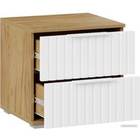 Тумба Трия Хилтон (дуб крафт золотой/белый матовый)