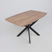 Кухонный стол AksHome Twist (дуб табачный/черный)