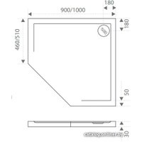 Душевой поддон Good Door Пента 100x100