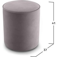 Пуфик Mio Tesoro 132 (серый Velutto 08)