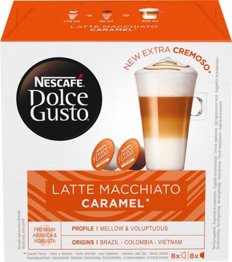 Dolce Gusto Latte Macchiato Caramel капсульный 16 шт (8 порций)