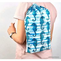 Полотенце Сирень Морской конек 4999192 (бирюзовый)