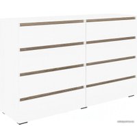 Комод Кортекс-мебель Бари 160 8ш (белый/белый/дуб сонома)