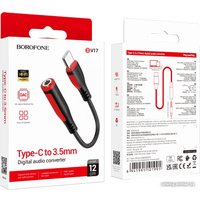 Адаптер Borofone BV17 USB Type-C - Jack 3.5 (черный)