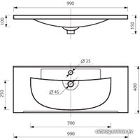 Умывальник Misty Evva 100 Р-Евв14100-Д