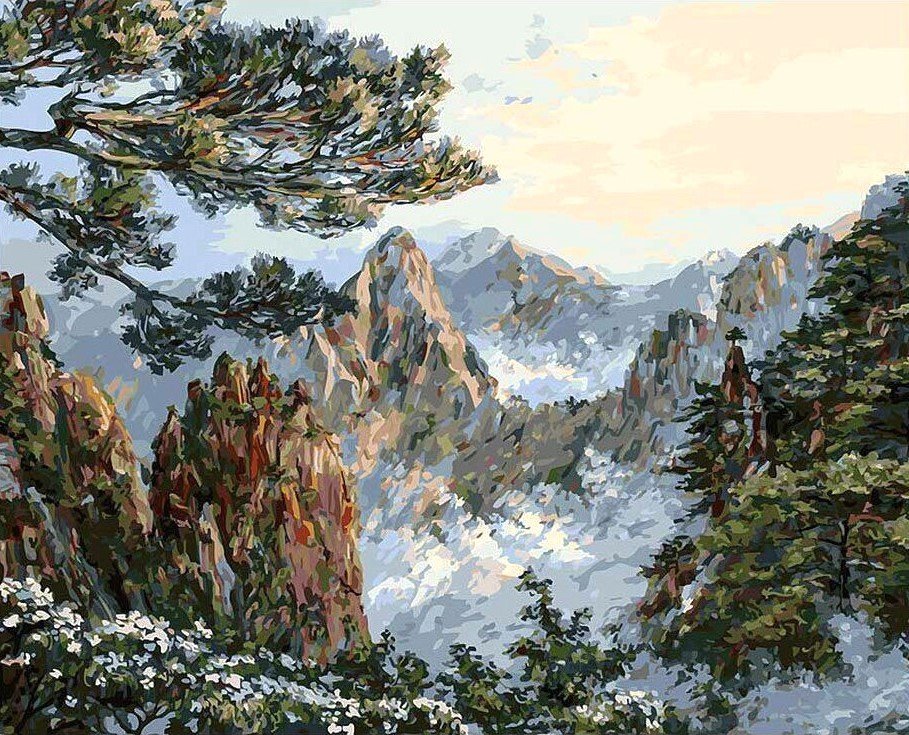 

Картина по номерам Белоснежка Китай. Хуаншань 196-AB
