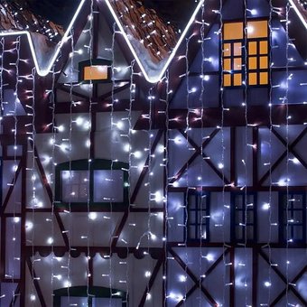 Световой дождь Евросвет 200-101 A044058 (белый с эффектом мерцания)