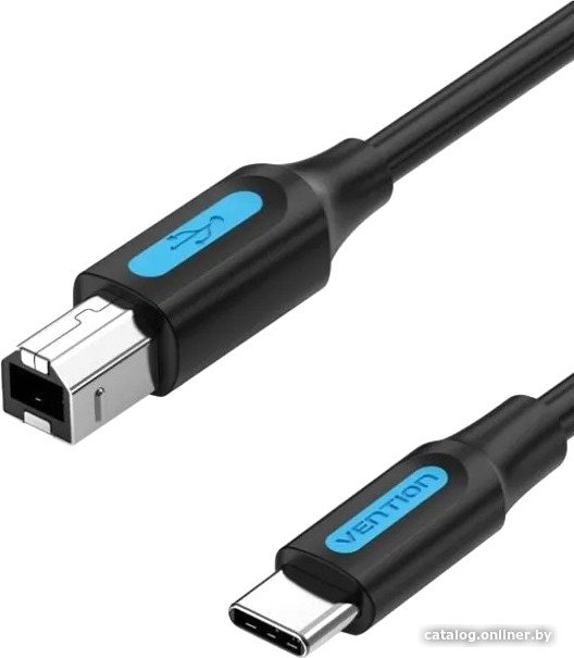 Кабель Vention CQUBF USB Type-B - USB Type-C (1 м, черный)