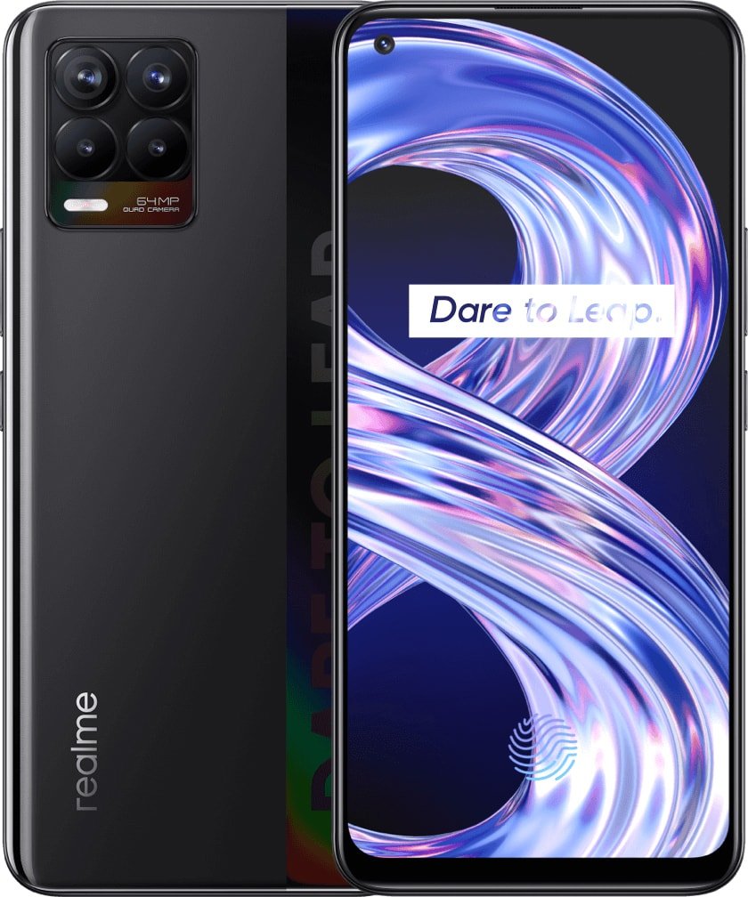 

Телефон Realme 8 6GB/128GB с NFC (кибер черный)