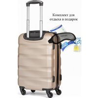 Чемодан-спиннер 4 ROADS 1389-S 55 см (шампань)
