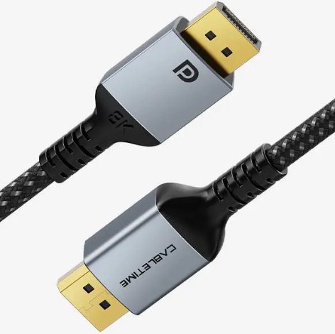 

Кабель Cabletime DisplayPort - DisplayPort Cable DP1.4 With 8K 60Hz (2 м, черный)