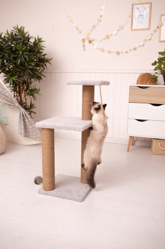 Когтеточка Kogti 3 этажа (светло-серый)