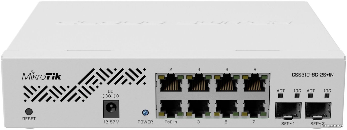 Настраиваемый коммутатор Mikrotik CSS610-8G-2S+IN