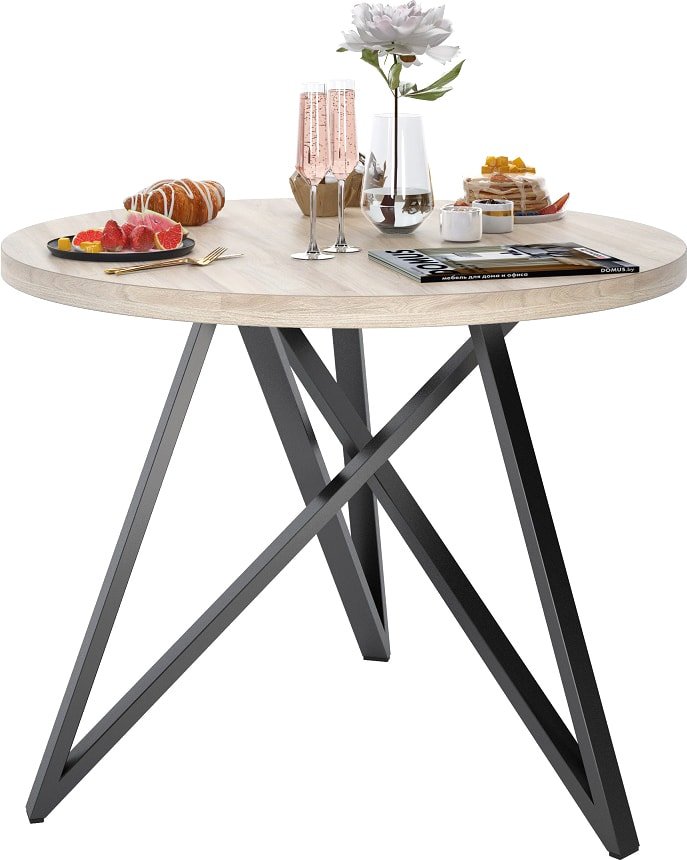 

Кухонный стол Домус Твист-5 (вяз светлый/черный)
