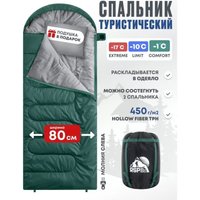 Спальный мешок RSP Outdoors Sleep 450 L (зеленый, 220x80см, молния слева)