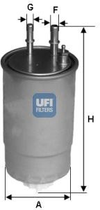 Топливный фильтр UFI 24ONE01