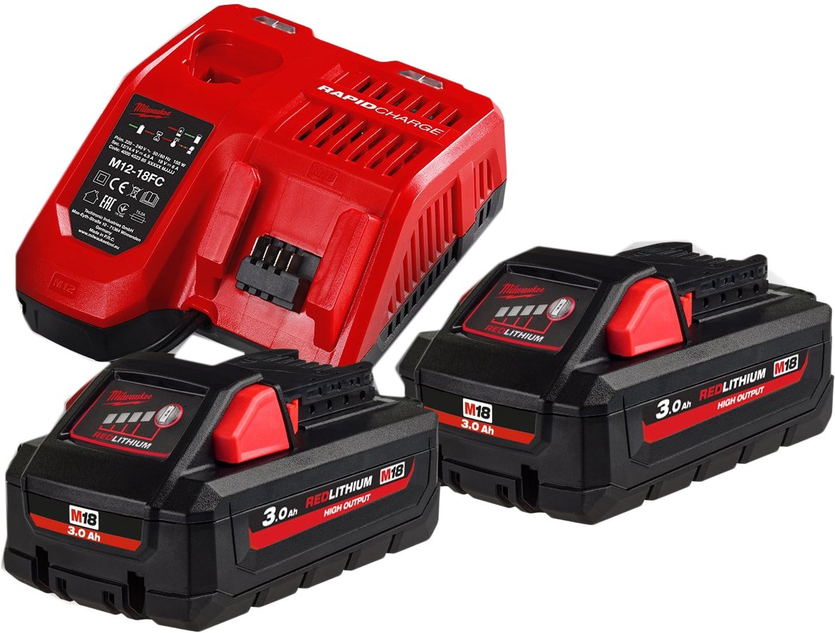 

Аккумулятор с зарядным устройством Milwaukee M18 HNRG-302 (18В/3.0 Ah + 12-18В)