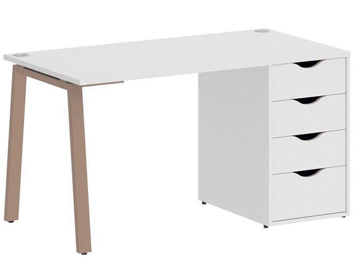 

Стол Riva Home Office VR.SP-3-138.4.A Мокко (белый)