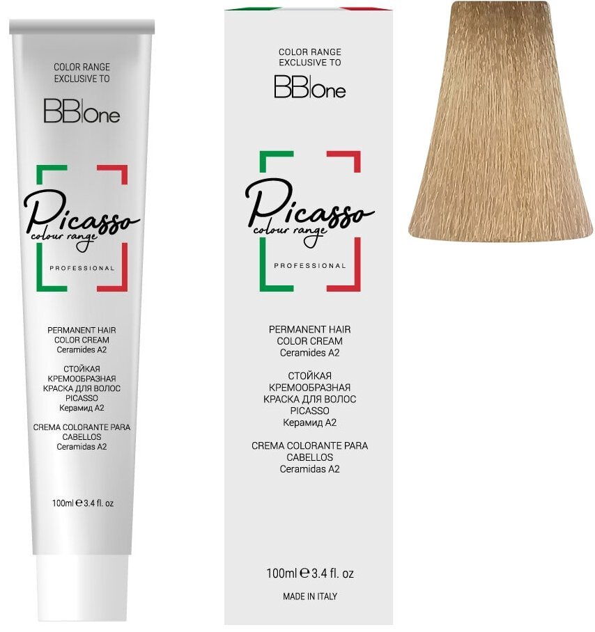 

Крем-краска для волос BB One Picasso Colour Range 10 натуральный платиновый блонд 100 мл