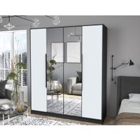 Шкаф-купе Интерлиния Концепт КТ-Ш4з (белый платинум/антрацит)